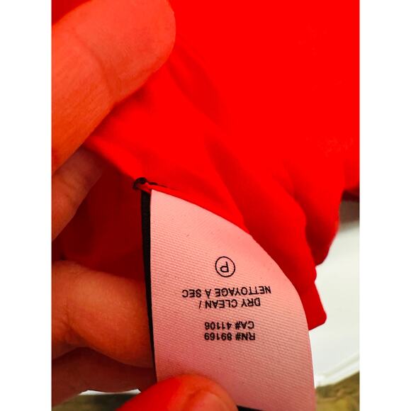 DEREK LAM 10 CROSBY Red Front Button Closure Noah Single Breast Jacket Blazer 4 - Picture 15 of 16